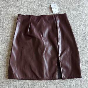 WINDSOR Faux Leather Skirt